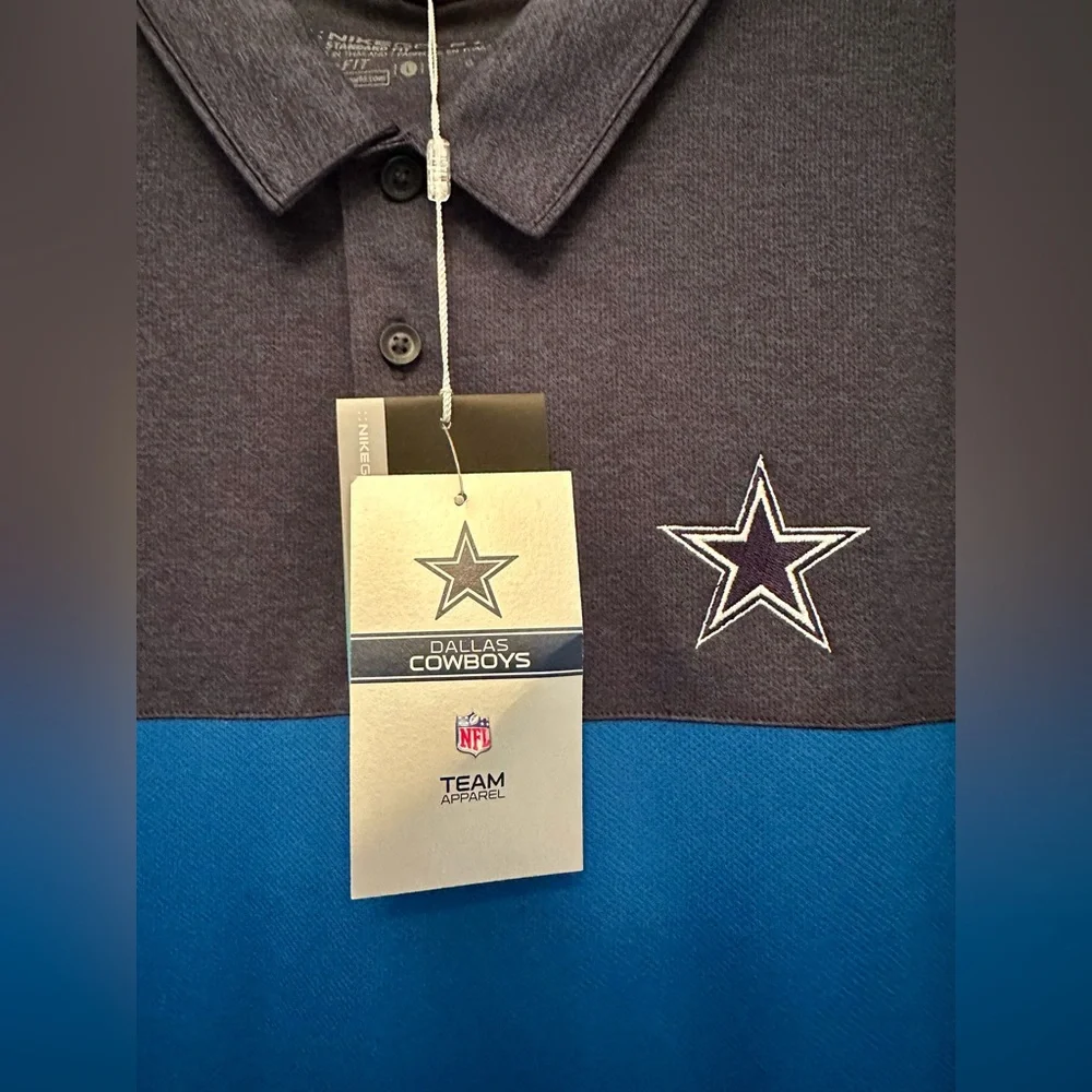 NWT Nike Dri-Fit Dallas Cowboys Polo – Men’s Large (AT&T Stadium Exclusive) - Picture 4 of 11